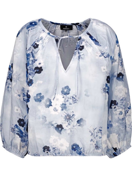 Monari Bluse 723 Sea side gemustert