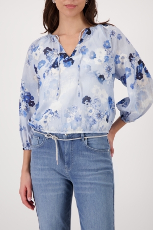 Monari Bluse 723 Sea side gemustert