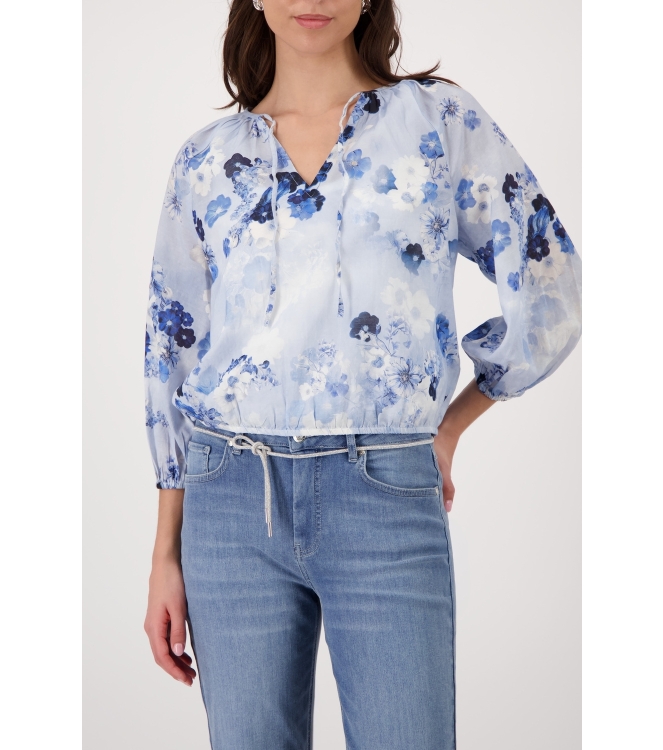 Monari Bluse 723 Sea side gemustert