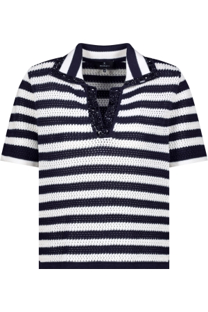 Monari Pullover 756 Marine ringel