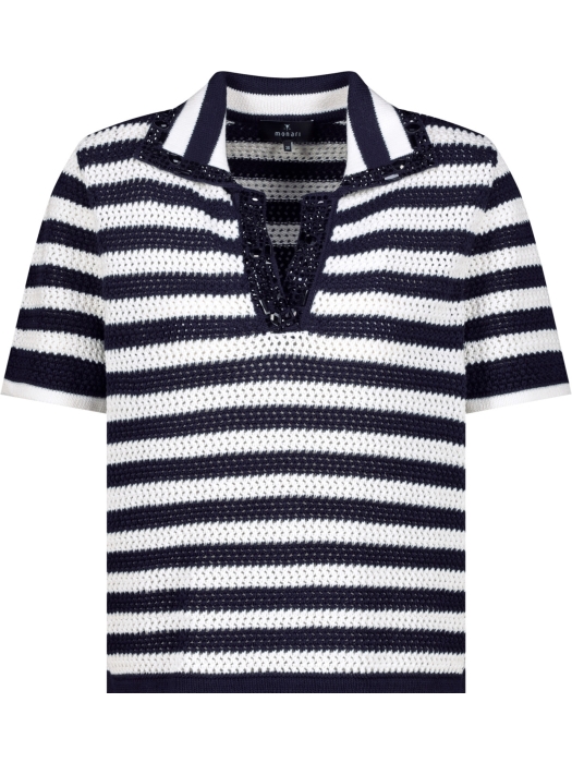 Monari Pullover 756 Marine ringel