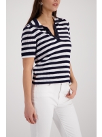 Monari Pullover 756 Marine ringel