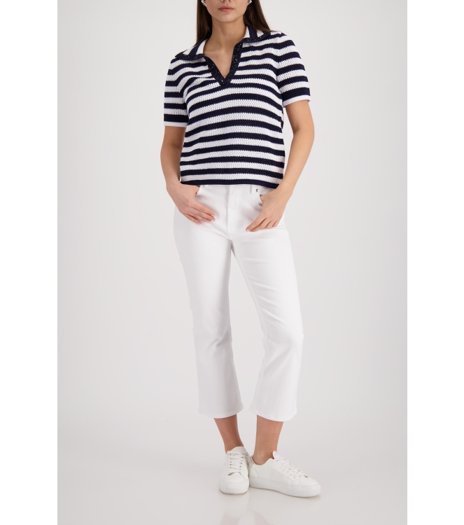 Monari Pullover 756 Marine ringel