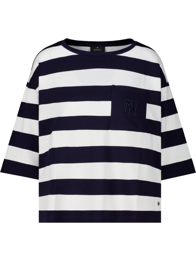 Monari Sweatshirt 756 Marine ringel