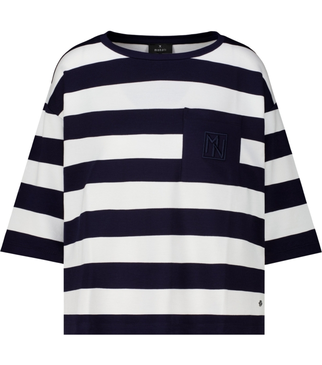 Monari Sweatshirt 756 Marine ringel