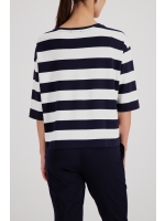 Monari Sweatshirt 756 Marine ringel