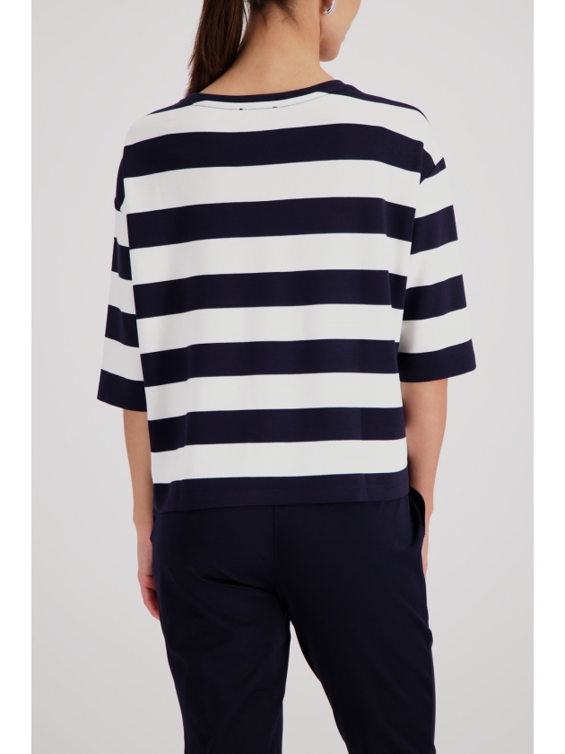 Monari Sweatshirt 756 Marine ringel