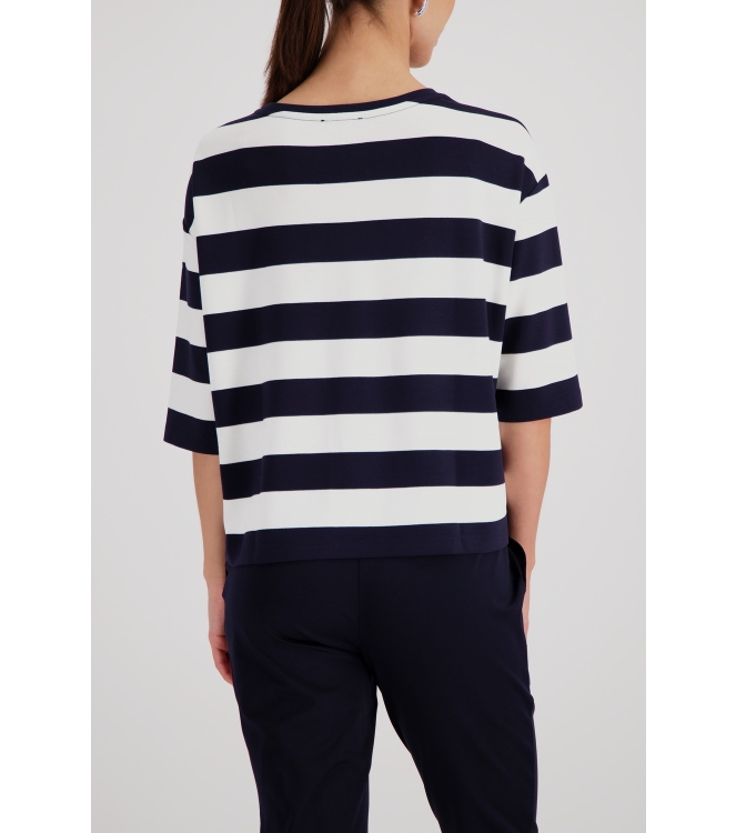 Monari Sweatshirt 756 Marine ringel