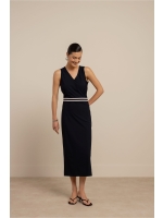 Studio Anneloes Tirza tape dress 6900 dark blue