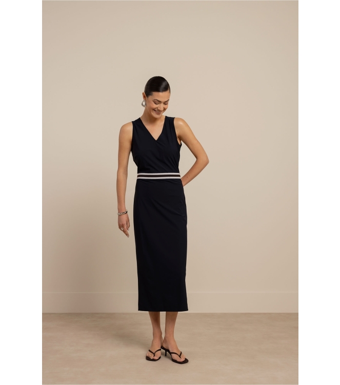 Studio Anneloes Tirza tape dress 6900 dark blue