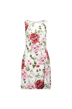 Vera Mont Kleid Kurz ohne Arm 1840 White/red