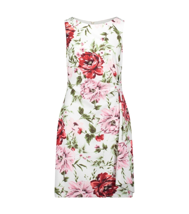 Vera Mont Kleid Kurz ohne Arm 1840 White/red