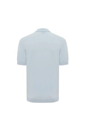 Genti Polo zip SS 118 Light blue