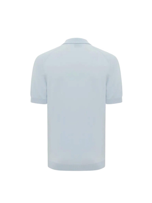 Genti Polo zip SS 118 Light blue