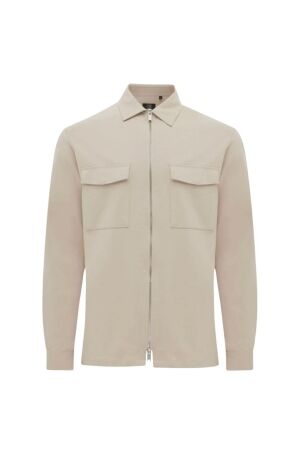 Genti Oaks shirt jacket zip 046 Light brown