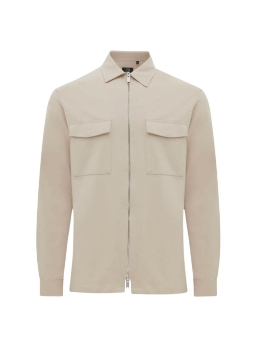 Genti Oaks shirt jacket zip 046 Light brown