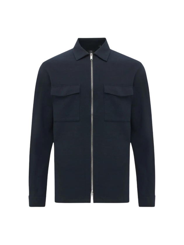 Genti Oaks shirt jacket zip 110 Navy