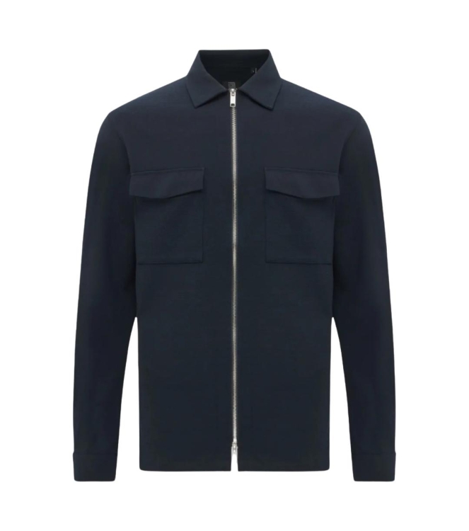 Genti Oaks shirt jacket zip 110 Navy