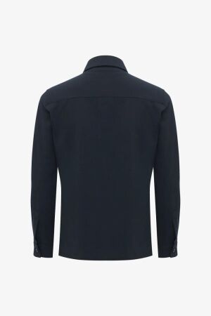 Genti Oaks shirt jacket zip 110 Navy