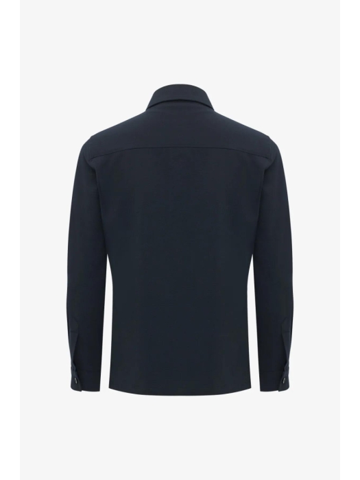 Genti Oaks shirt jacket zip 110 Navy