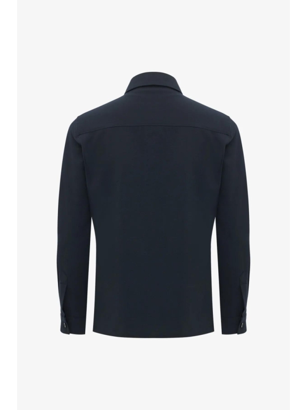 Genti Oaks shirt jacket zip 110 Navy