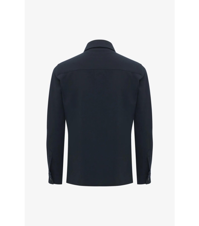 Genti Oaks shirt jacket zip 110 Navy