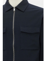 Genti Oaks shirt jacket zip 110 Navy