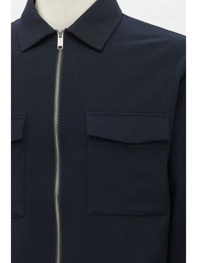 Genti Oaks shirt jacket zip 110 Navy