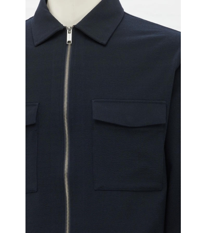 Genti Oaks shirt jacket zip 110 Navy