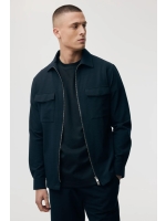 Genti Oaks shirt jacket zip 110 Navy
