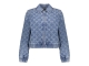 Geisha Jeansjacket jacquard circles 827 Mid blue denim