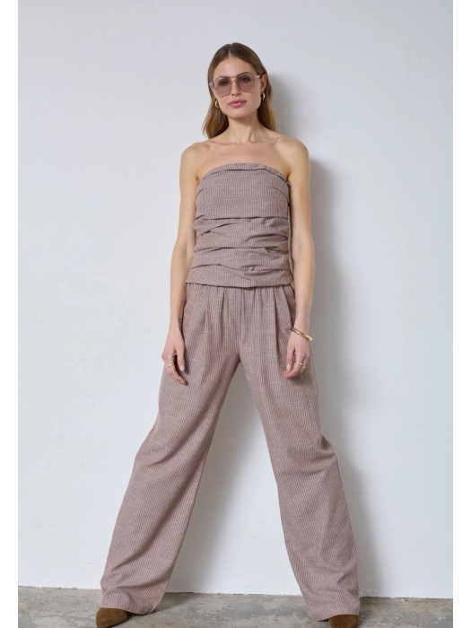 Co Couture JihoCC Stripe LL Pant Brown