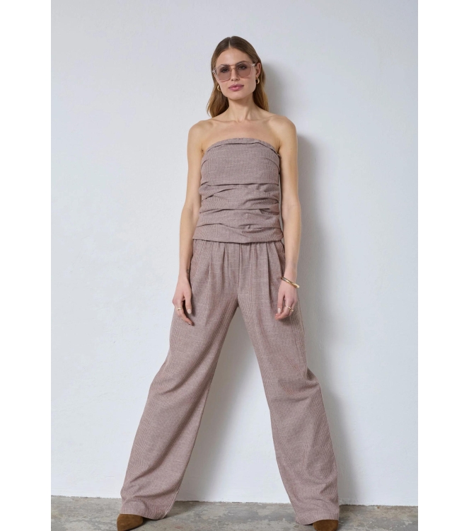 Co Couture JihoCC Stripe LL Pant Brown