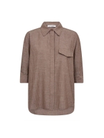 Co Couture JihoCC Stripe SS Shirt Brown