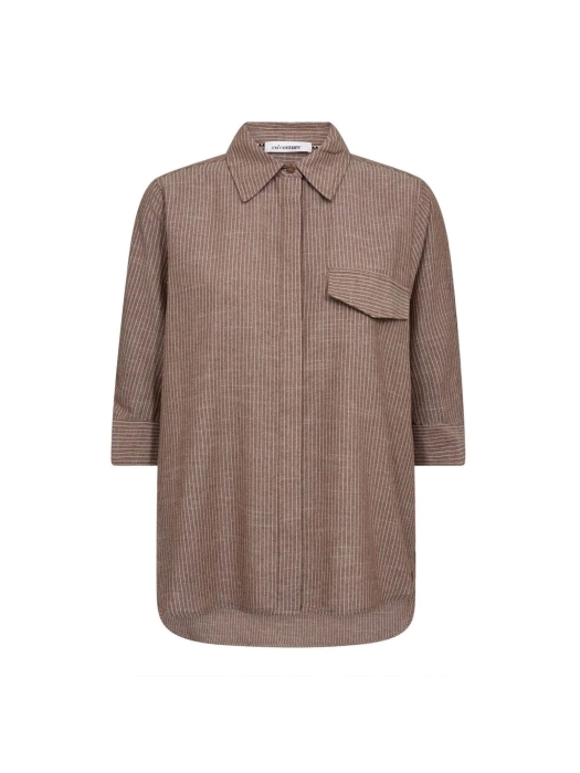 Co Couture JihoCC Stripe SS Shirt Brown