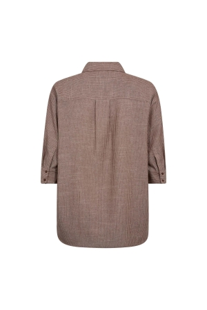 Co Couture JihoCC Stripe SS Shirt Brown