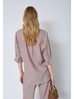 Co Couture JihoCC Stripe SS Shirt Brown