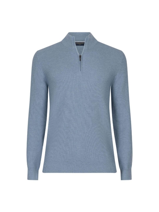 Cavallaro Levanzio Half Zip Pullover 600000 Light blue