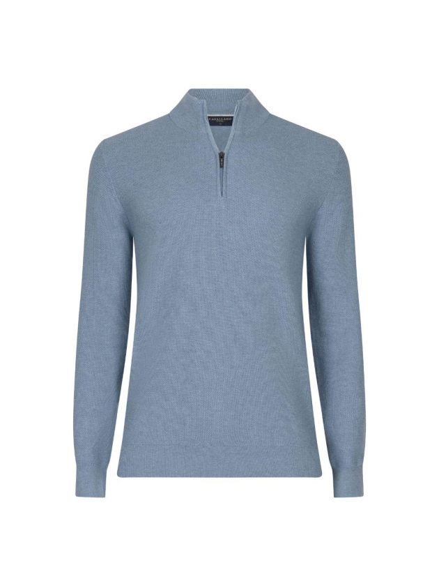 Cavallaro Levanzio Half Zip Pullover 600000 Light blue