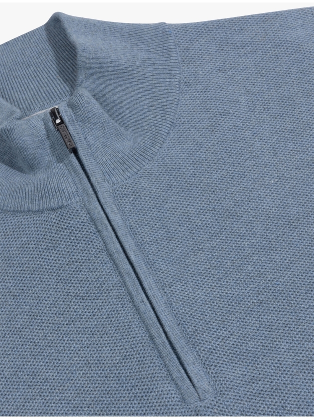 Cavallaro Levanzio Half Zip Pullover 600000 Light blue