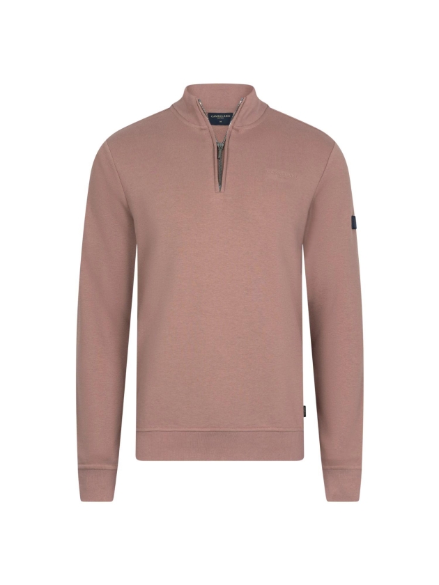 Cavallaro Diagono Half Zip Sweat 310000 Old pink