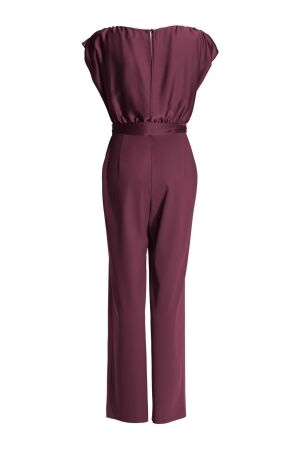 Swing Jumpsuit aus Material-Mix 612 Merlot