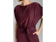 Swing Jumpsuit aus Material-Mix 612 Merlot