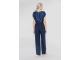Swing Jumpsuit aus Material-Mix 300 navy
