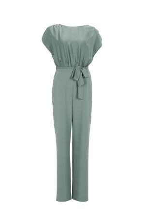 Swing Jumpsuit aus Material-Mix 583 Soft green