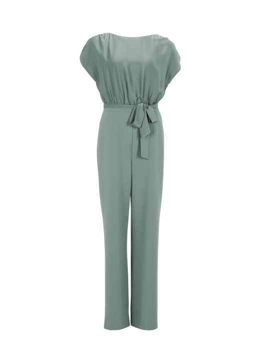 Swing Jumpsuit aus Material-Mix 583 Soft green