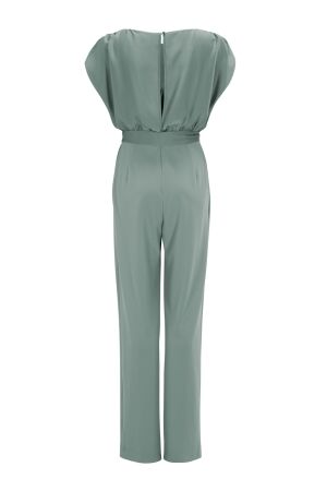 Swing Jumpsuit aus Material-Mix 583 Soft green