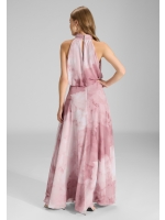 Swing Abendkleid mit blusigem Top aus flo 6801 Vintage pink/multi