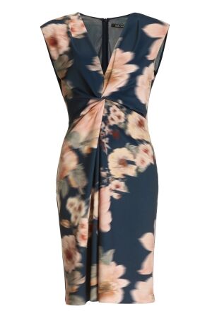 Swing Etuikleid aus floral bedrucktem Scu 3001 Navy/multi