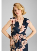 Swing Etuikleid aus floral bedrucktem Scu 3001 Navy/multi